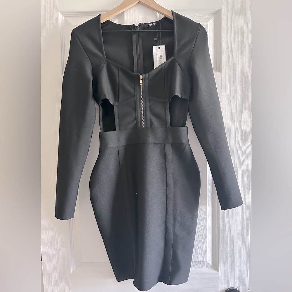Boohoo Corseted Bandage Dress